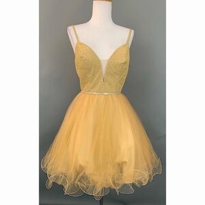86945 Gold Dress